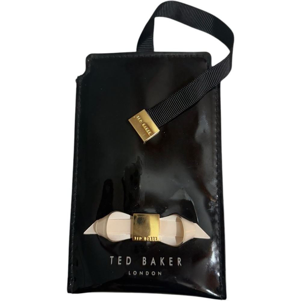 Ted Baker London Bow Patent Card Holder Black